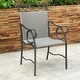 preview thumbnail 5 of 5, Valencia Resin Wicker/ Steel Dining Chairs (Set of 2) Grey
