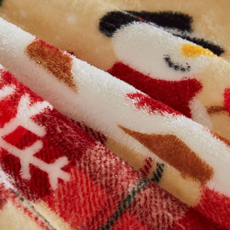Soft Flannel Christmas Throw Blanket 50" x 60"
