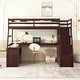 preview thumbnail 11 of 52, Merax Twin Size Loft Bed with with 7 Drawers 2 Shelves and Desk Espresso - Twin