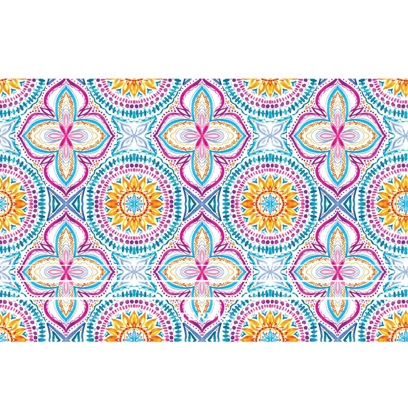 Tervis Traveler Bright Mandala Triple Walled Insulated Travel Tumbler, Stainless Steel - 30oz