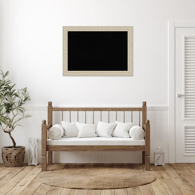 Fair Baroque Cream Wood Framed Black Corkboard Bulletin Board