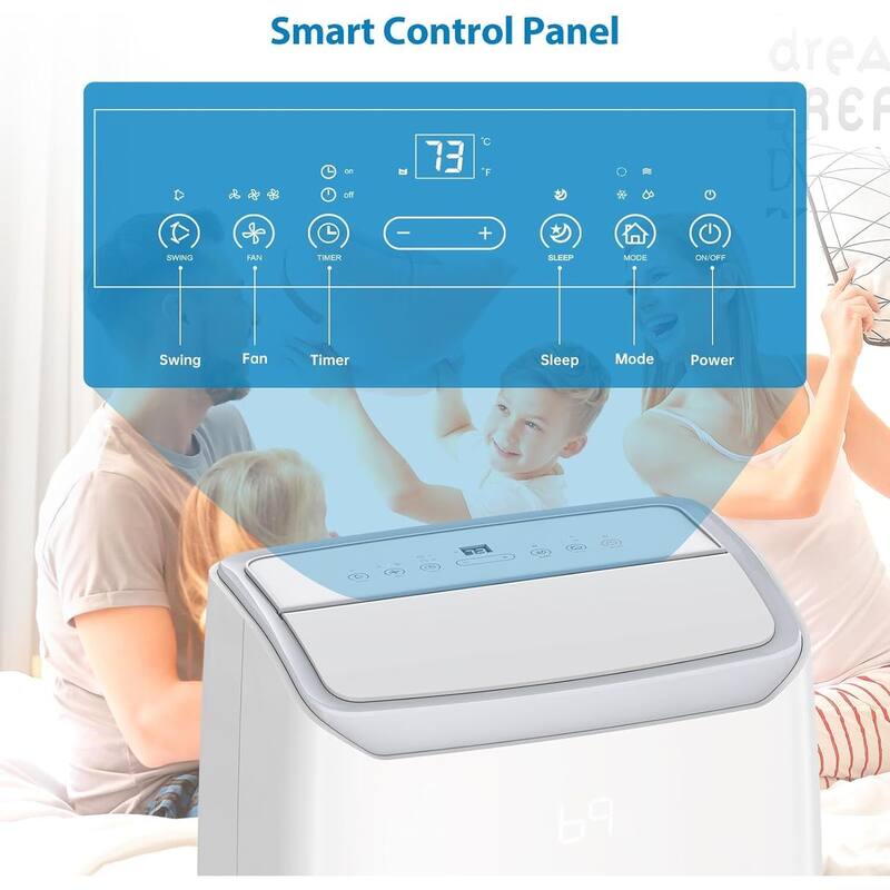Portable Air Conditioner, 14,000 BTU Portable Air Conditioner with Remote Control