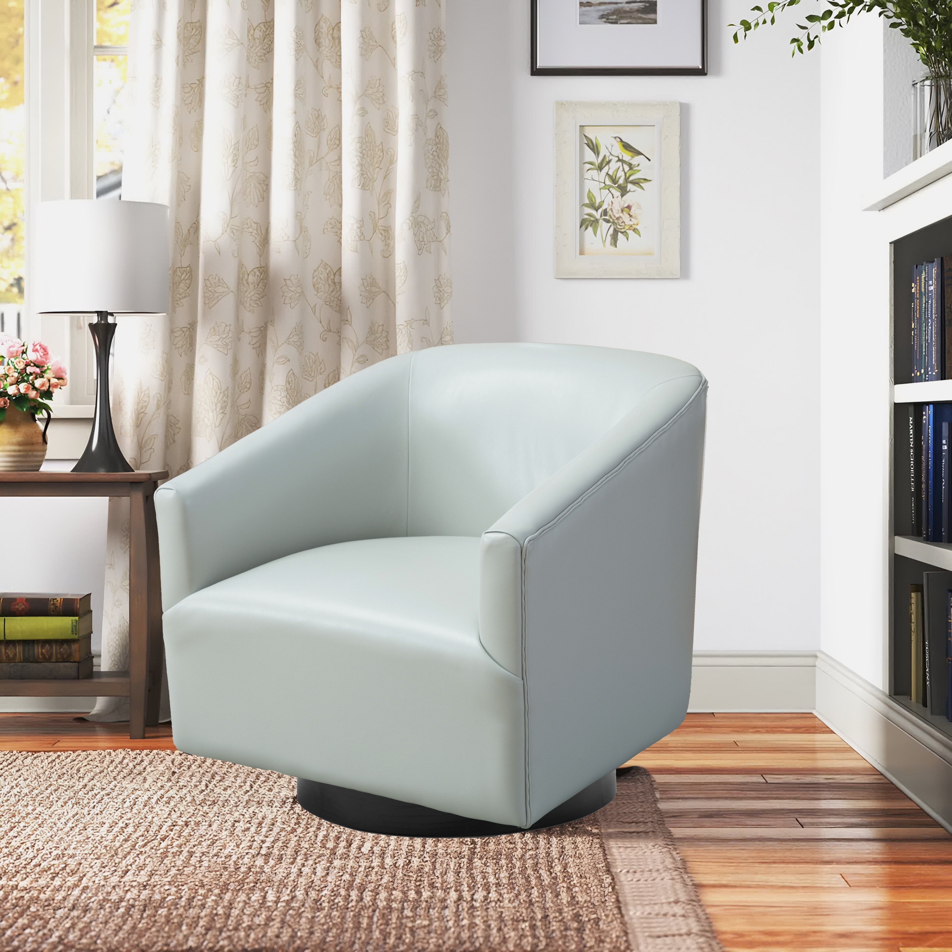 Grey swivel tub best sale chair