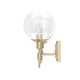 preview thumbnail 27 of 45, Hunter Xidane Vanity Wall Light - Bathroom, Mid Century Modern, Glam - Clear glass