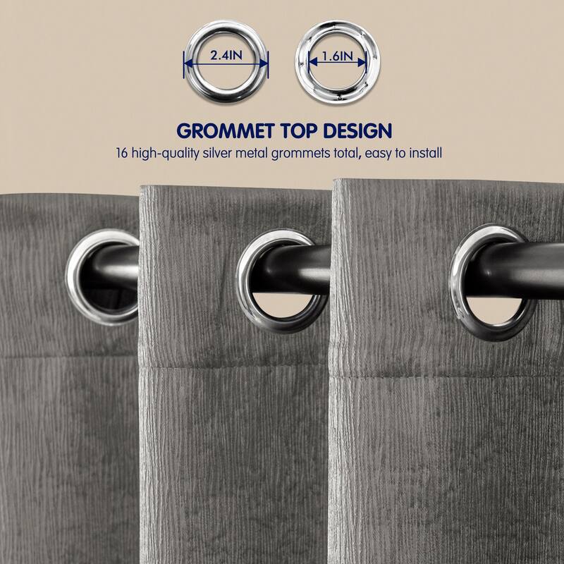 Subrtex Blackout Curtain Solid Thermal Window Drapes Panel Pair