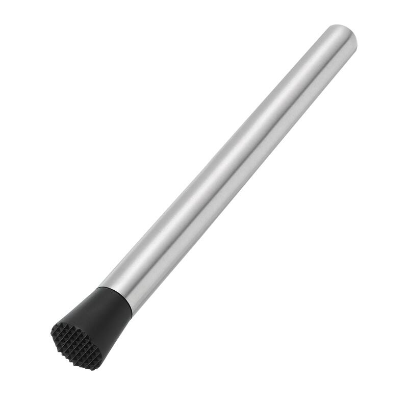 10inch Stainless Steel Cocktail Muddler Bar Muddler Bar Tools for Cocktails - Silver