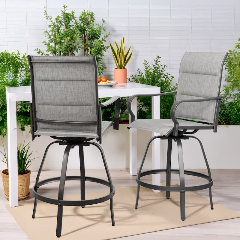 Futzca Patio Swivel Bar Bistro Set or Swivel Bar Stools