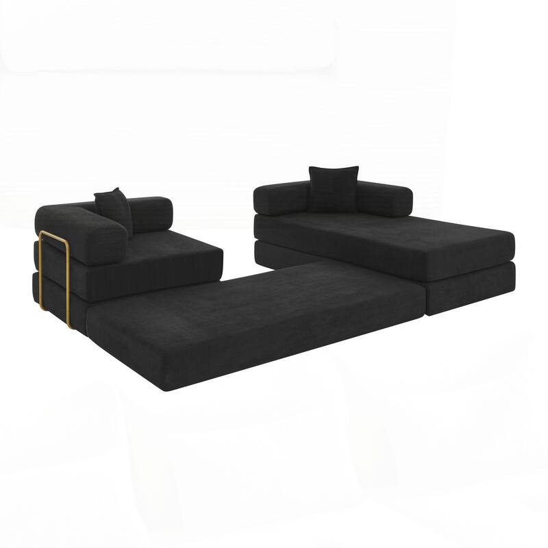 Modular Sectional Sofa with L-Shape Chaise, Boneless Cloud Couch with Deep Seat