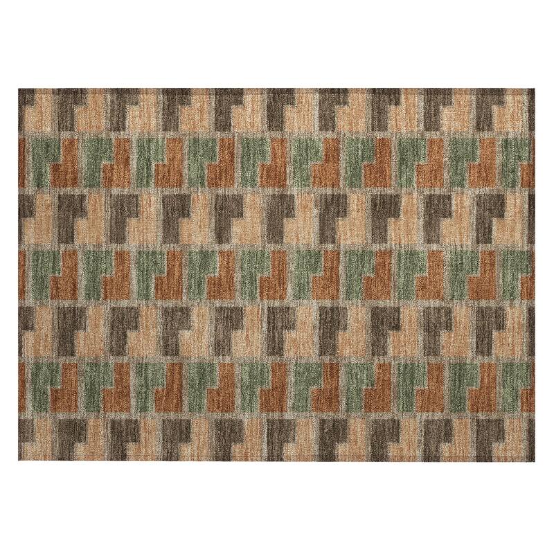 Machine Washable Indoor/ Outdoor Contemporary Kaylee Chantille Rug