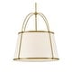 preview thumbnail 1 of 9, Hinkley Lighting Clarke 4 Light 25" Wide Pendant Lacquered Dark Brass / Off-White