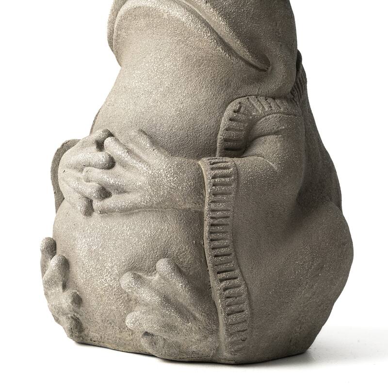 Glitzhome Zen-Style MgO Meditating Garden Buddha Statues Monk Sculpture Indoor Outdoor