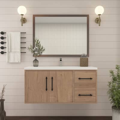 Victoria 42'' R Wall-mounted Vanity with Reinforced Acrylic Sink - 41.5