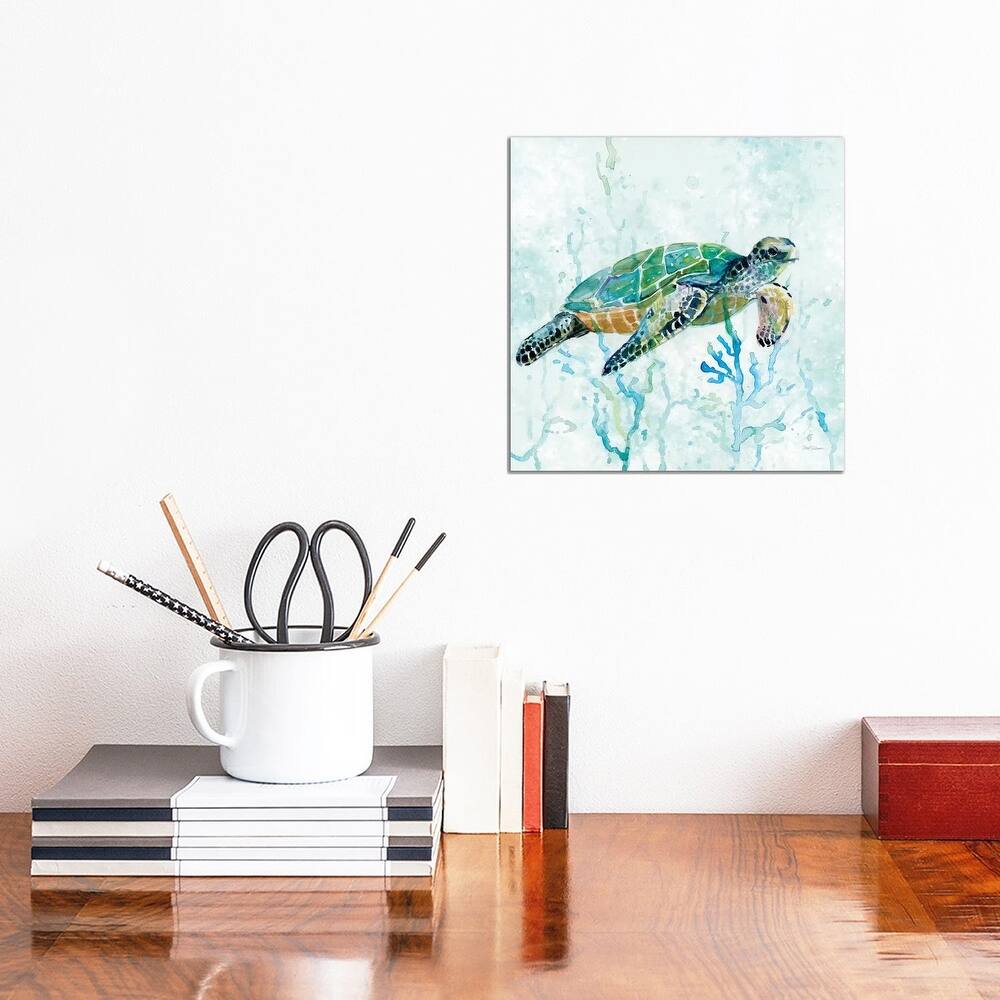 iCanvas "Sea Turtle Swim I" by Carol Robinson Canvas Print