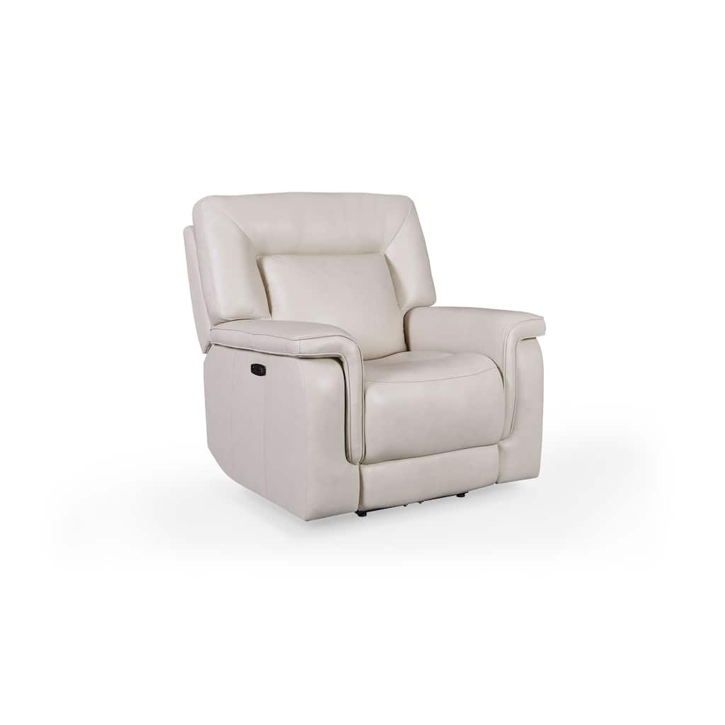 Austin Dual Power Zero Gravity Leather Recliner, Dove
