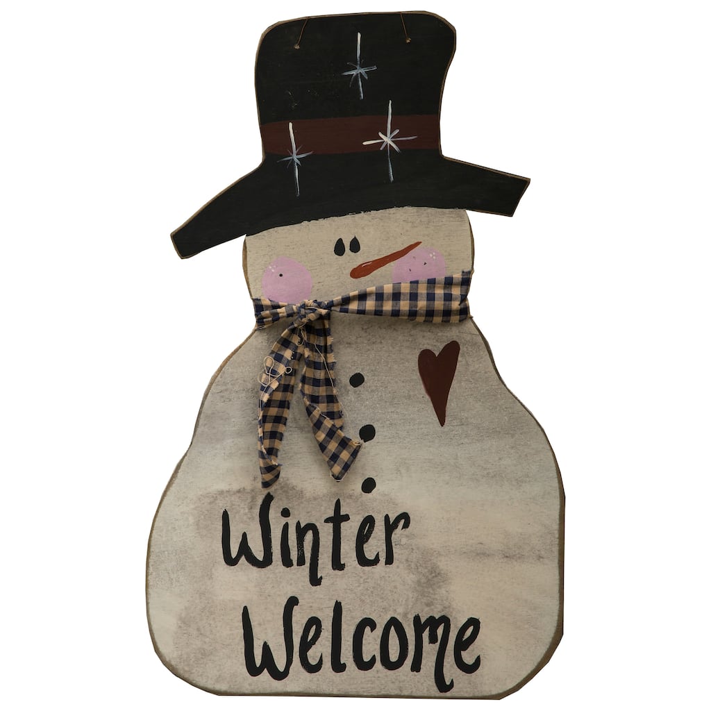 Winter Farmhouse 30" Snowman Wall Decoration