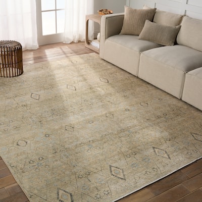 Brabham Medallion Green/ Blue Area Rug