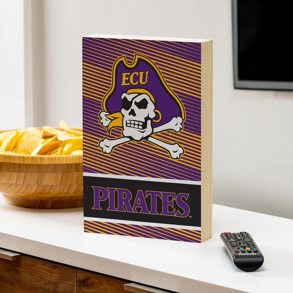East Carolina University Wooden Tabletop Mantel Shelf Sign