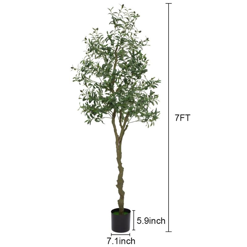 Artificial Olive Tree, Tall Fake Potted Olive Silk Tree, Artificial ...