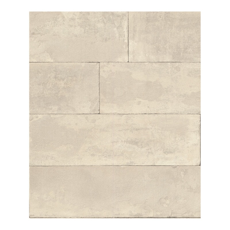 Advantage Lanier Neutral Stone Plank Wallpaper - 21 x 396 x 0.025