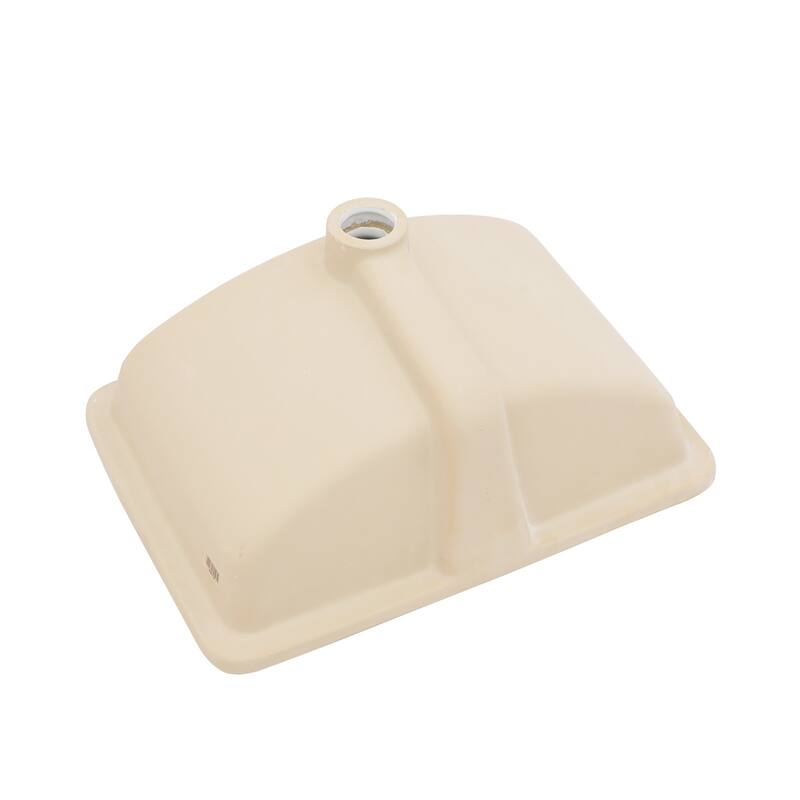 Ceramic Rectangular Undermount Bathroom Sink with Overflow