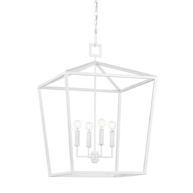 Currey & Company Denison White Grande Chandelier - 48"h x 32"w x 32"d