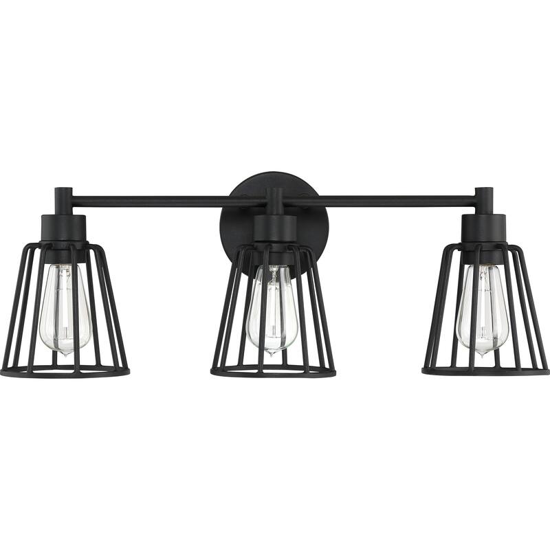 Carbon Loft Ashwiny Earth Black 3-light Vanity Light