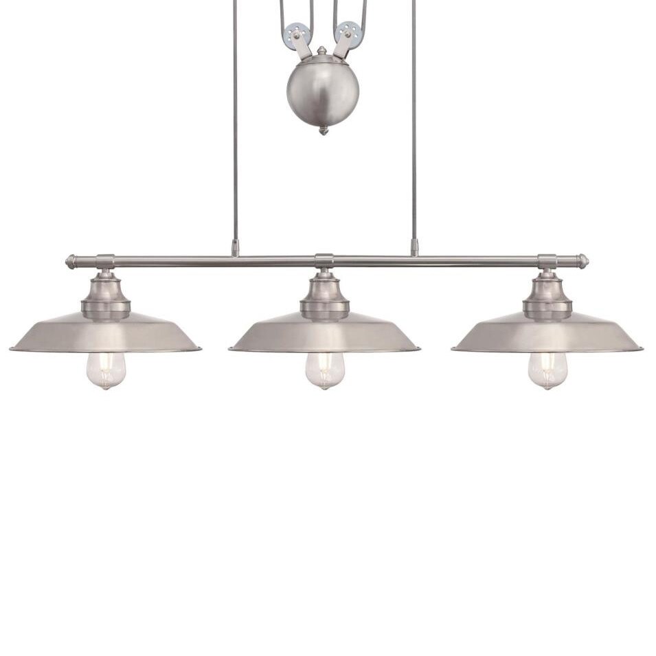 Westinghouse 6332500  Iron Hill 3 Light 40" Wide Linear Chandelier - Chandeliers For Bedrooms by Overstock.com