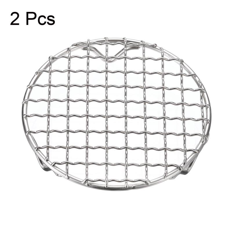 2pcs Round Cooking Rack 5" 201 Stainless Steel Barbecue Grill with 20mm Legs - 5 Inch