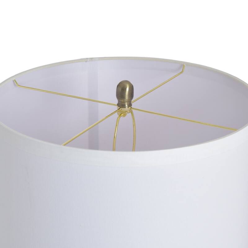 StyleCraft Glass Table Lamp - Cordon Gold - White Shade