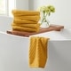 preview thumbnail 72 of 197, Linery & Co. Cotton Diamond Waffle Texture Bath Towels Hand Towel (Pack of 6) - Marigold