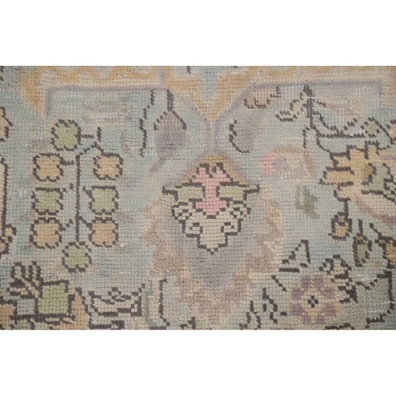 Antique Distressed Tabriz Persian Rug Home Decor Handmade Wool Carpet - 6'5" x 9'7"
