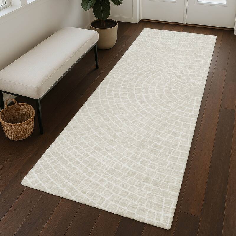Machine Washable Indoor/ Outdoor Modern Gravity Chantille Rug