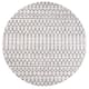 JONATHAN Y Trebol Moroccan Geometric Textured Weave Indoor/Outdoor Area Rug - 5' Round - Cream/Black