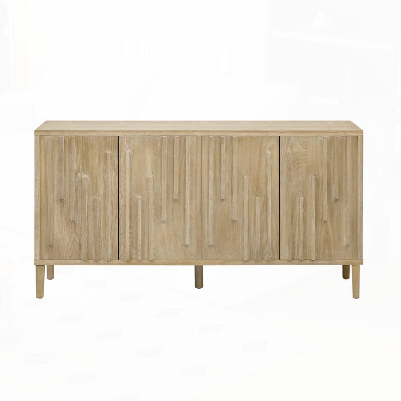 Distinctive Solid Ash Veneer Buffet with Storage