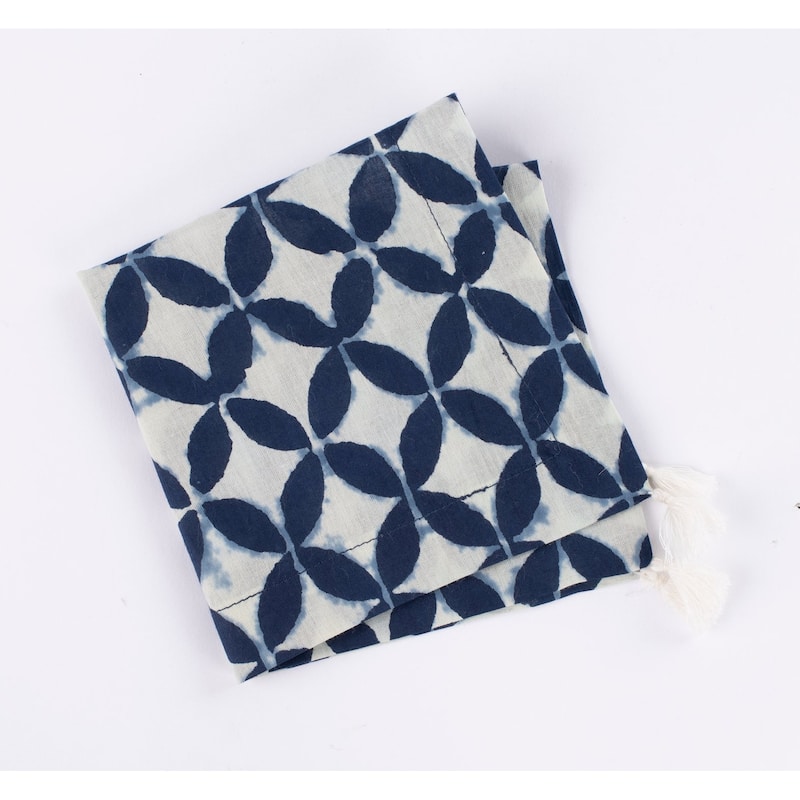 Ian, Cotton, Linen Cocktail Napkin Set (Set of 4)