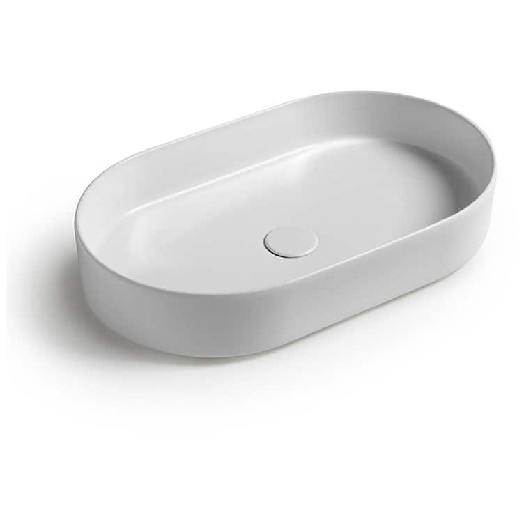 WS Bath Collections Mood BL 60.36 Mood 23-5/8" Oval Ceramic Vessel