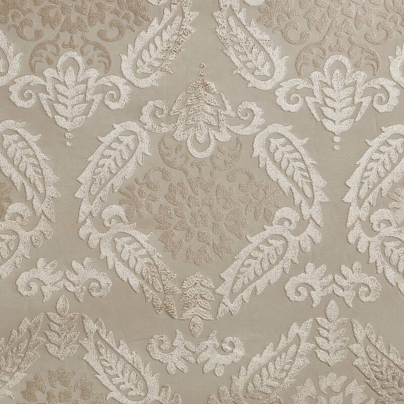 Knitted Jacquard Paisley Total Blackout Grommet Top Curtain Panel(Only 1 Pc Panel)