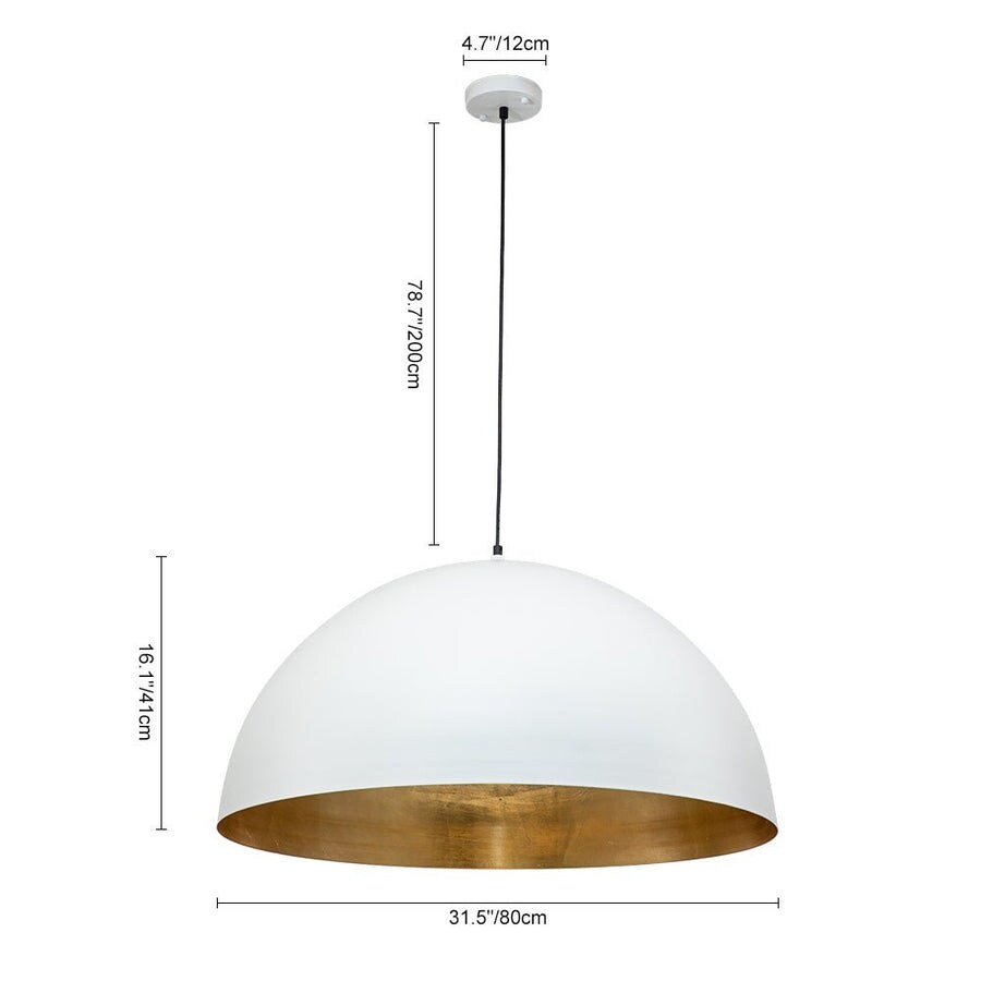 Industrial Oversized Metal Dome Pendant Light Modern Farmhouse