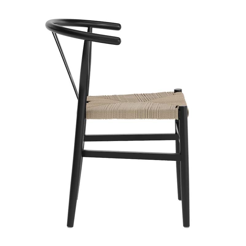 Commercial Y-Back Style Wood and Kraft Paper Stack Dining Chair - 22"D x 21.25"W x 29.75"H