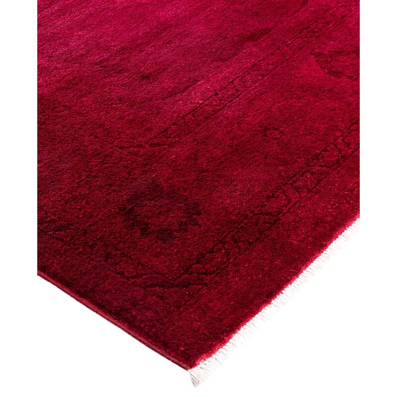 Overdyed One-of-a-Kind Hand-Knotted Area Rug - Red - 8' 1" x 10' 3"