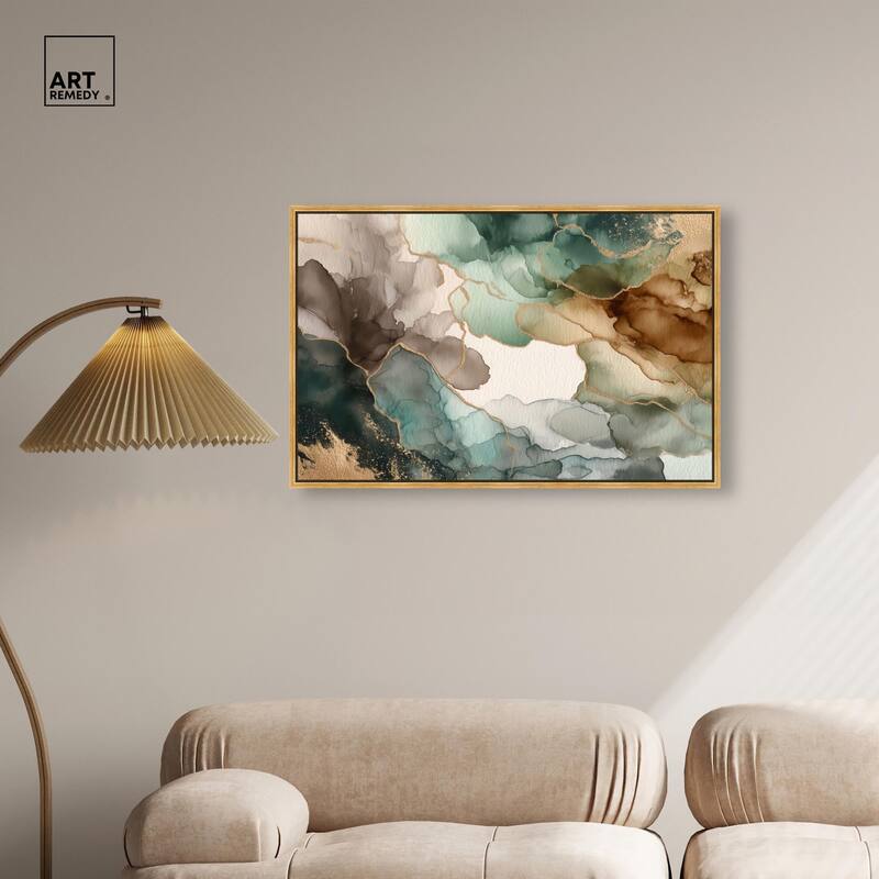 Golden Estuary II Canvas by Art Remedy