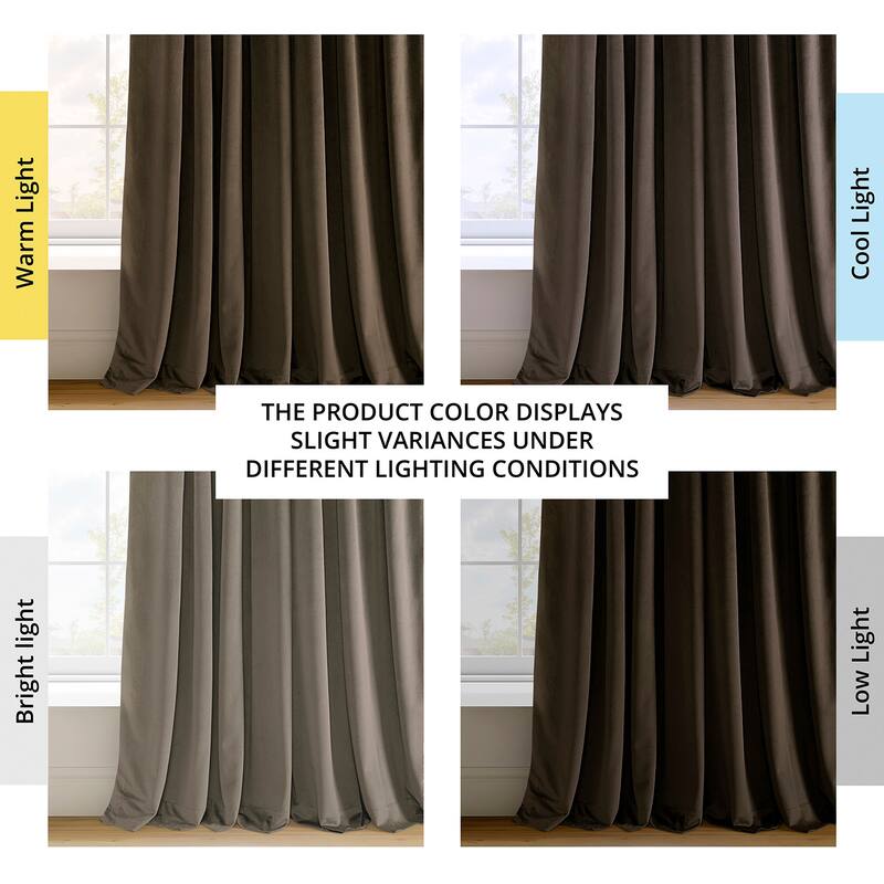 Exclusive Fabrics Signature Pleated Blackout Velvet Curtain (1 Panel)