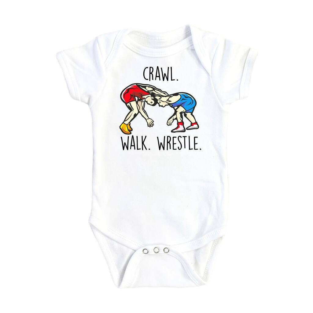 Wrestling - Baby Boy Girl Clothes Infant Bodysuit Funny Cute Newborn 1B