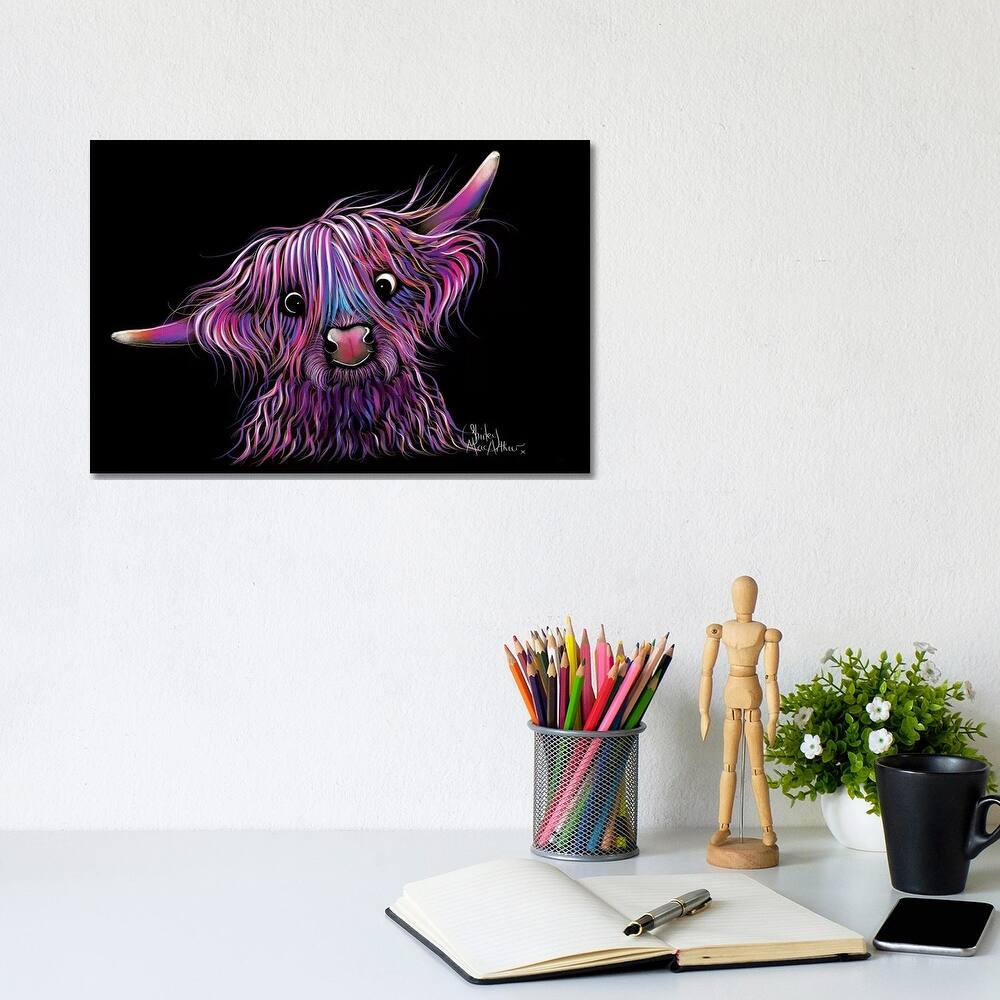 iCanvas "Huckleberry The Highland Cow" by Shirley Macarthur Canvas Print