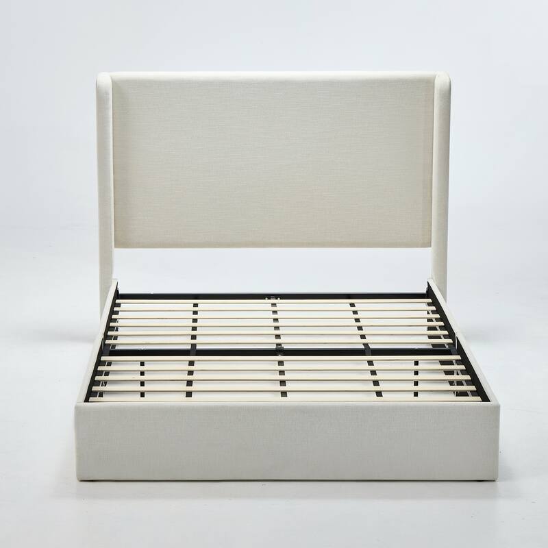 Upholstered Platform Bed Frame with Headboard