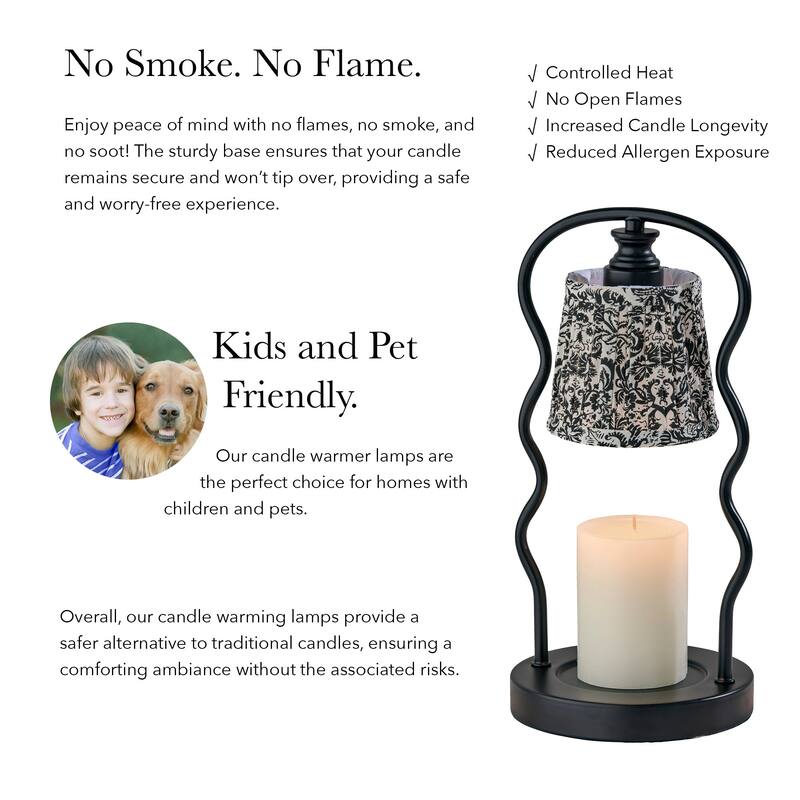 Twirl Candlewarmer Lamp with Timer - Dimmable Wax Melt Heater, 3 Lighting Modes & Auto Shutoff