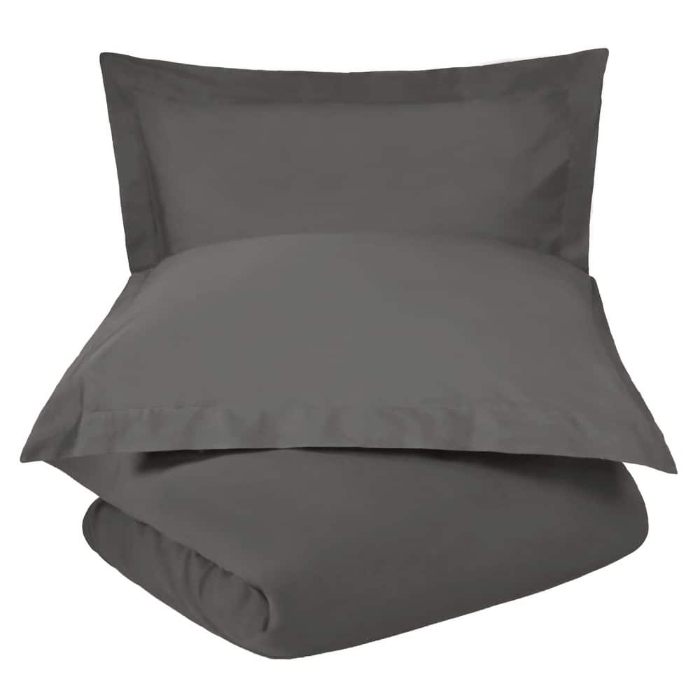 Superior 300-Thread Count Cotton Percale Duvet Cover Set