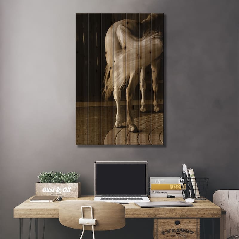 Swoosh Print On Wood by Jim Dratfield - Multi-Color