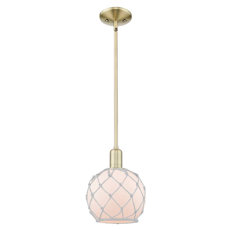 Innovations Lighting Endless Possibilities Arcadia - Farmhouse Rope - 1 Light 8" Stem Hung Mini Pendant