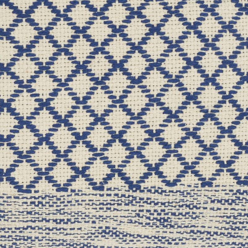 Mina Victory Life Styles Lattice With Tassels 18"X18" Indoor Throw Pillow